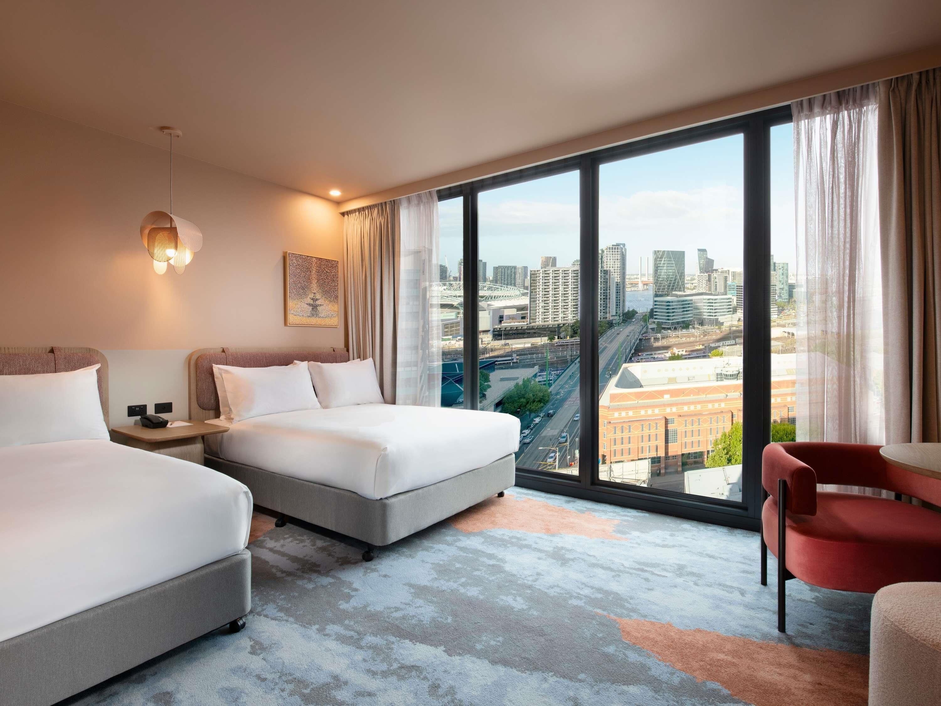 Standard Room, 2 Double Beds | In-room safe, laptop workspace, blackout drapes, iron/ironing board