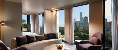 In-room safe, laptop workspace, blackout curtains, iron/ironing board