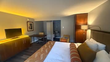 标准房, 1 张特大床, 无烟房 | 办公桌、笔记本电脑工作区、免费 WiFi、床单