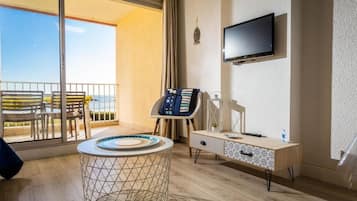 Appartement, vue mer | Coin séjour