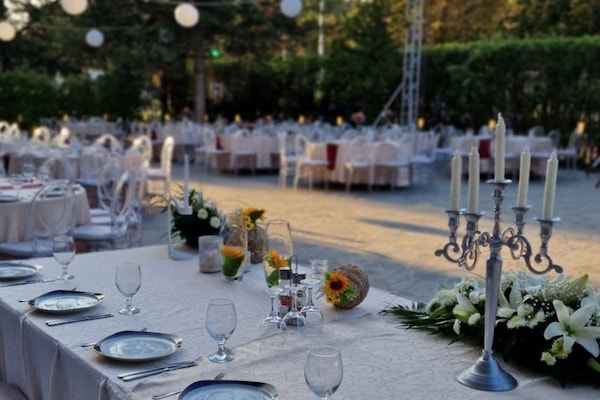 Outdoor wedding area
