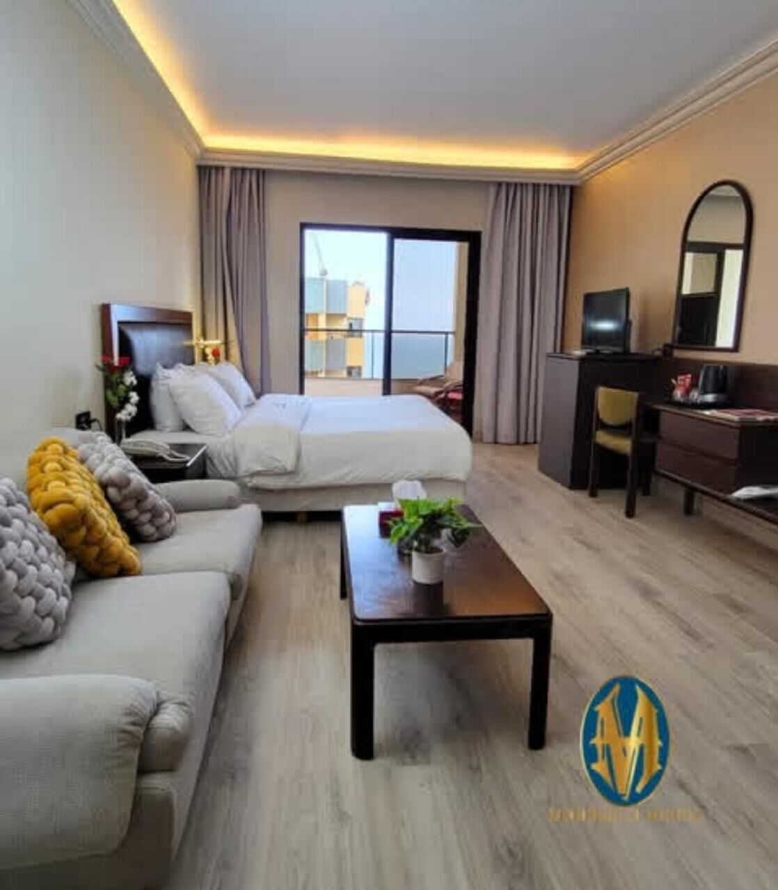 Superior-Doppelzimmer, Balkon, Meerblick | Zimmersafe, Verdunkelungsvorhänge, Bügeleisen/Bügelbrett