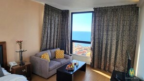 Junior Suite, Sea View | In-room safe, blackout curtains, iron/ironing board, free WiFi