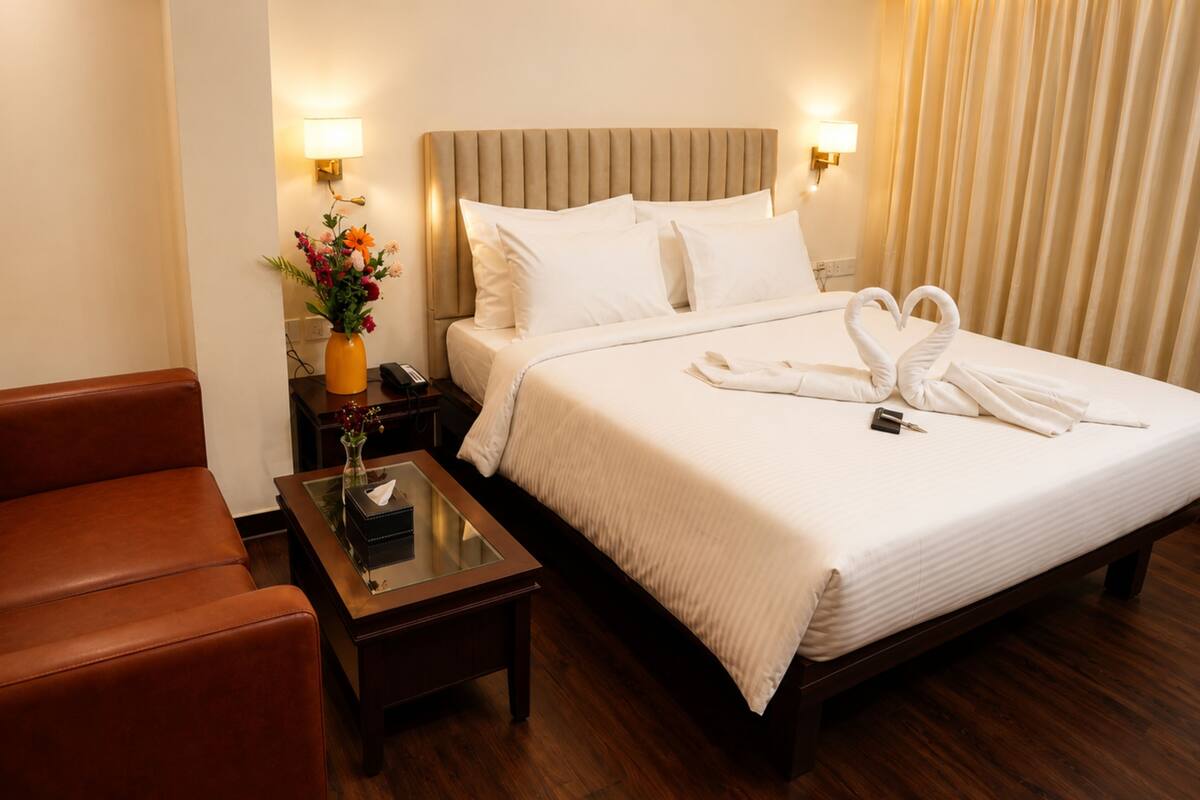 In-room safe, desk, laptop workspace, iron/ironing board (on request)