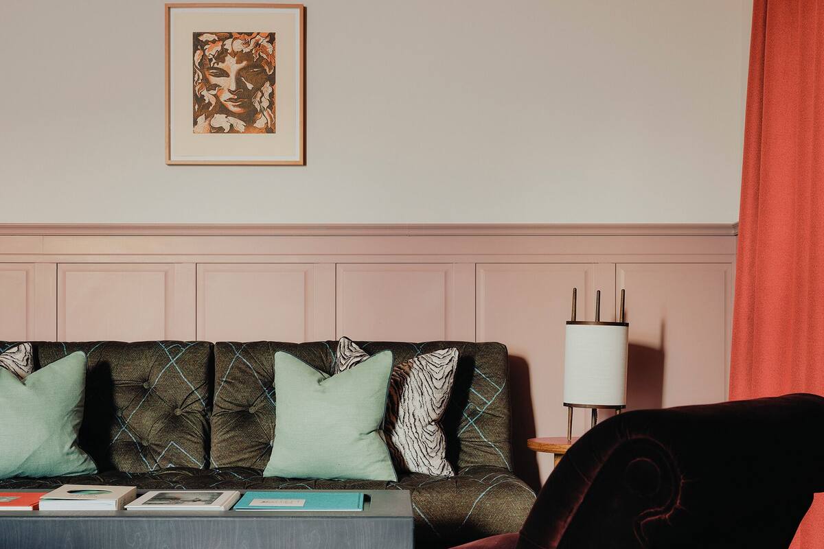 The Corner Suite | Minibar, desk, laptop workspace, blackout drapes
