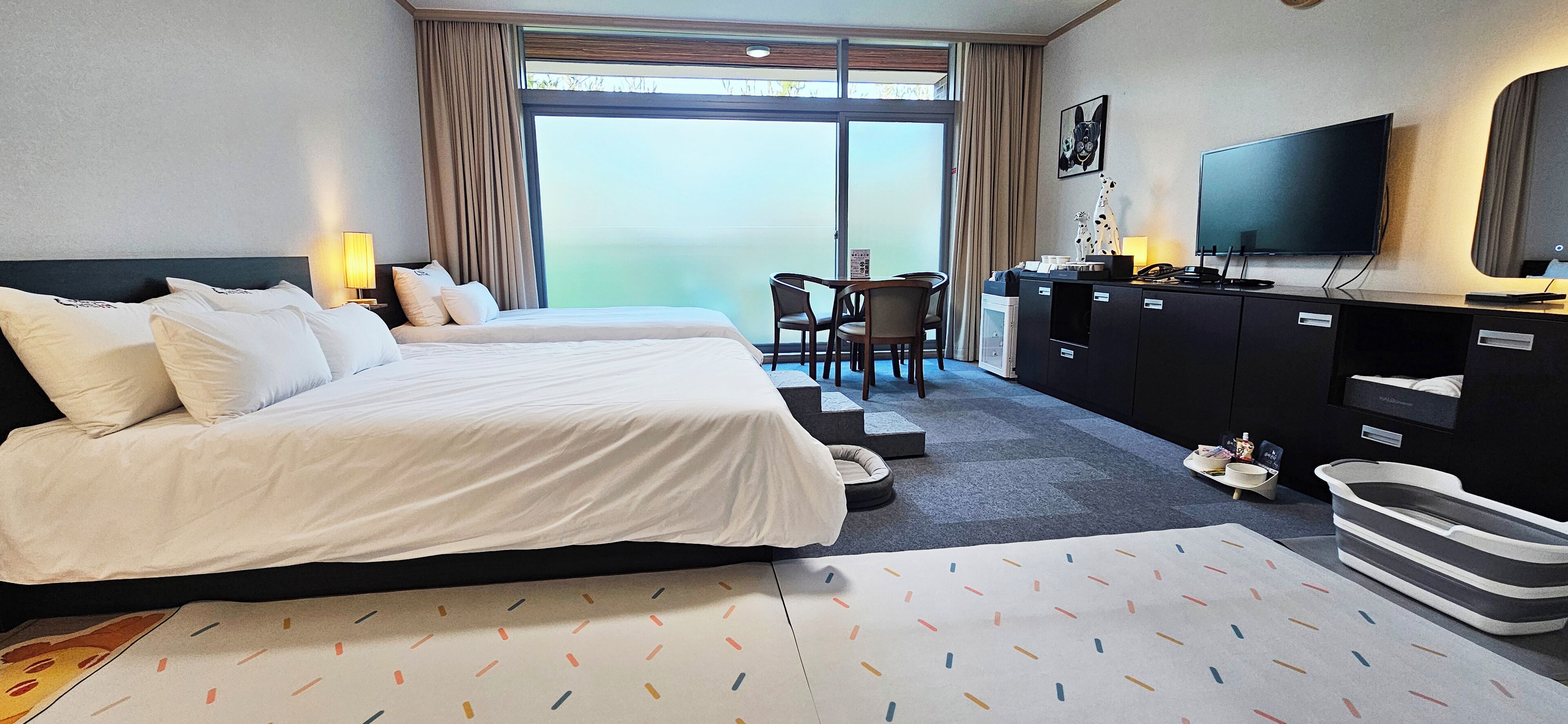 Dog Friendly Deluxe Twin | Individually decorated, individually furnished, free WiFi