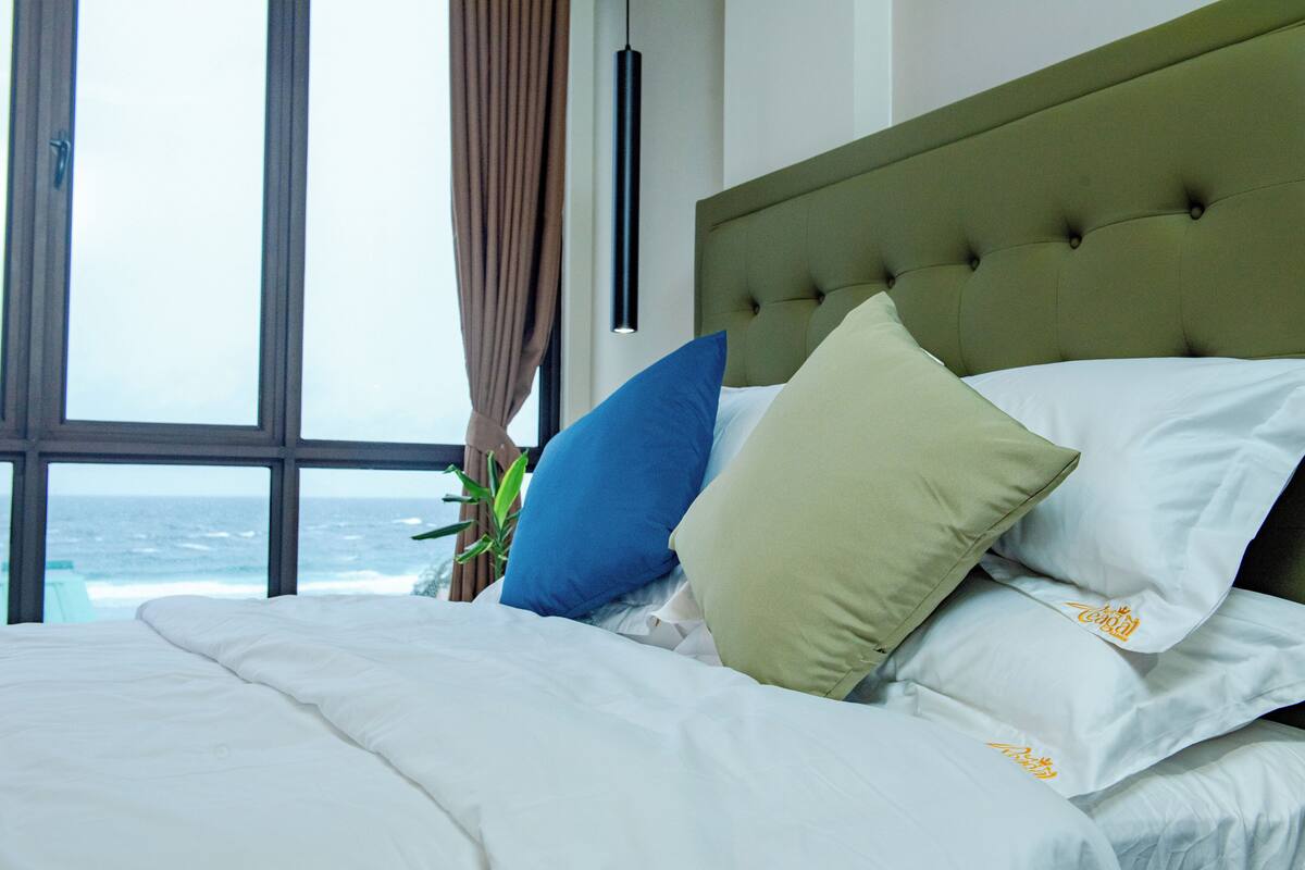 Double Room, Ocean View | In-room safe, desk, laptop workspace, iron/ironing board