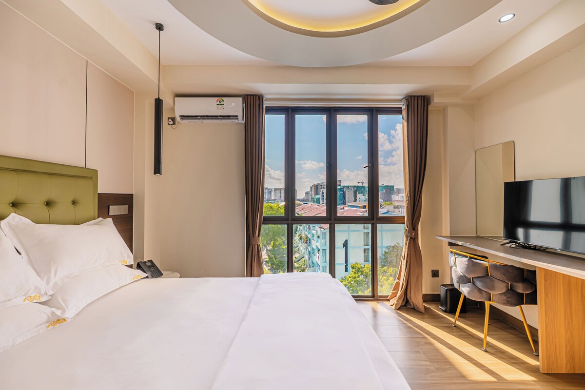 Habitación doble estándar | Sábanas de algodón egipcio y ropa de cama de alta calidad 
