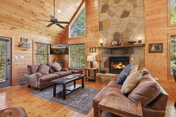 Cabin, 3 Bedrooms | Living area | Smart TV - The Wild Life 2 Bedroom Cabin (Sevierville)