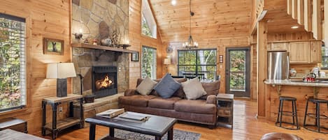 Cabin, 2 Bedrooms | Living area