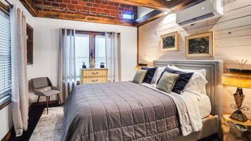 1 bedroom, desk, laptop workspace, iron/ironing board