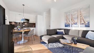 Televisie en een open haard