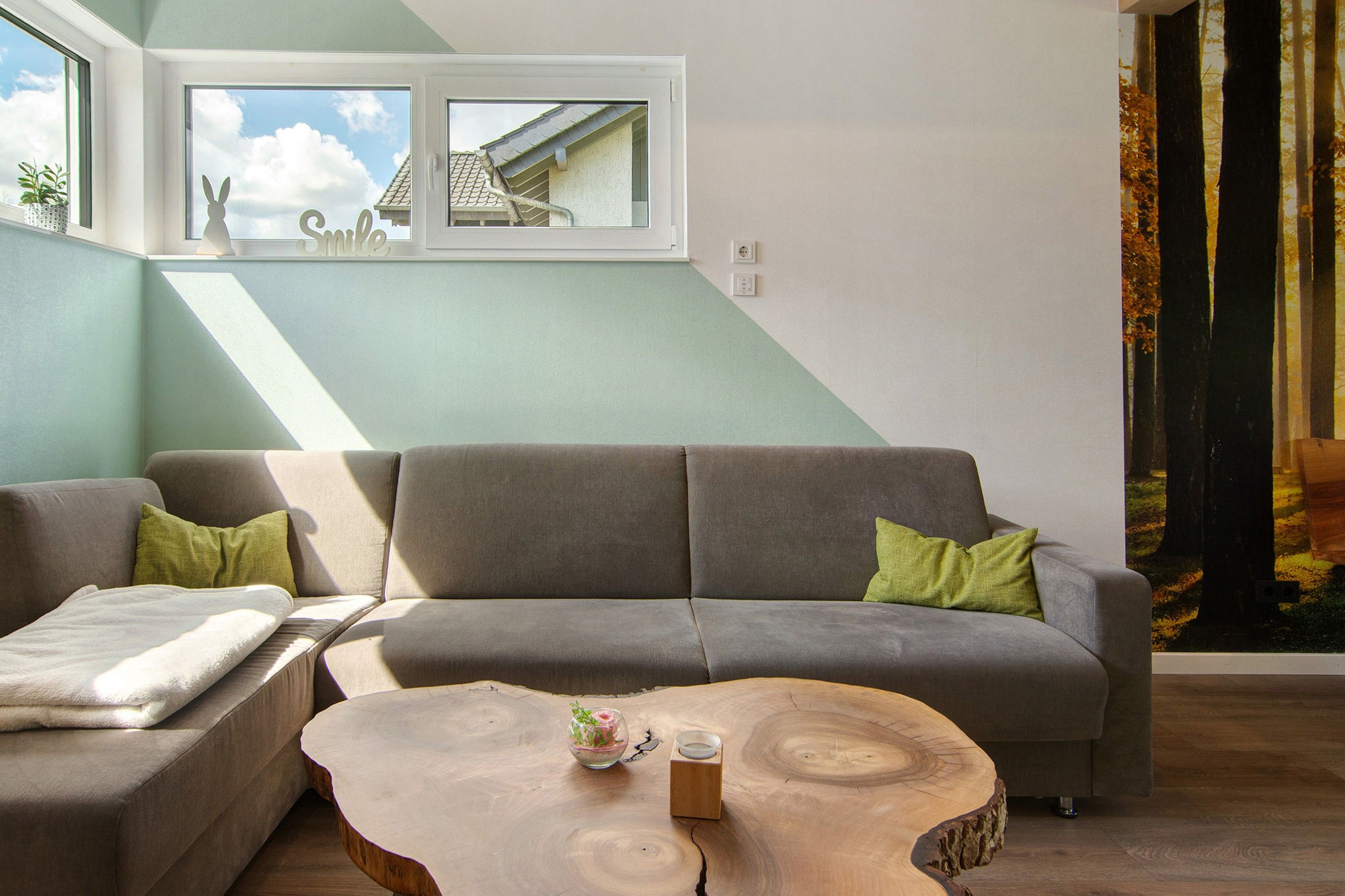 Fernseher, Kamin, DVD-Player, Stereoanlage