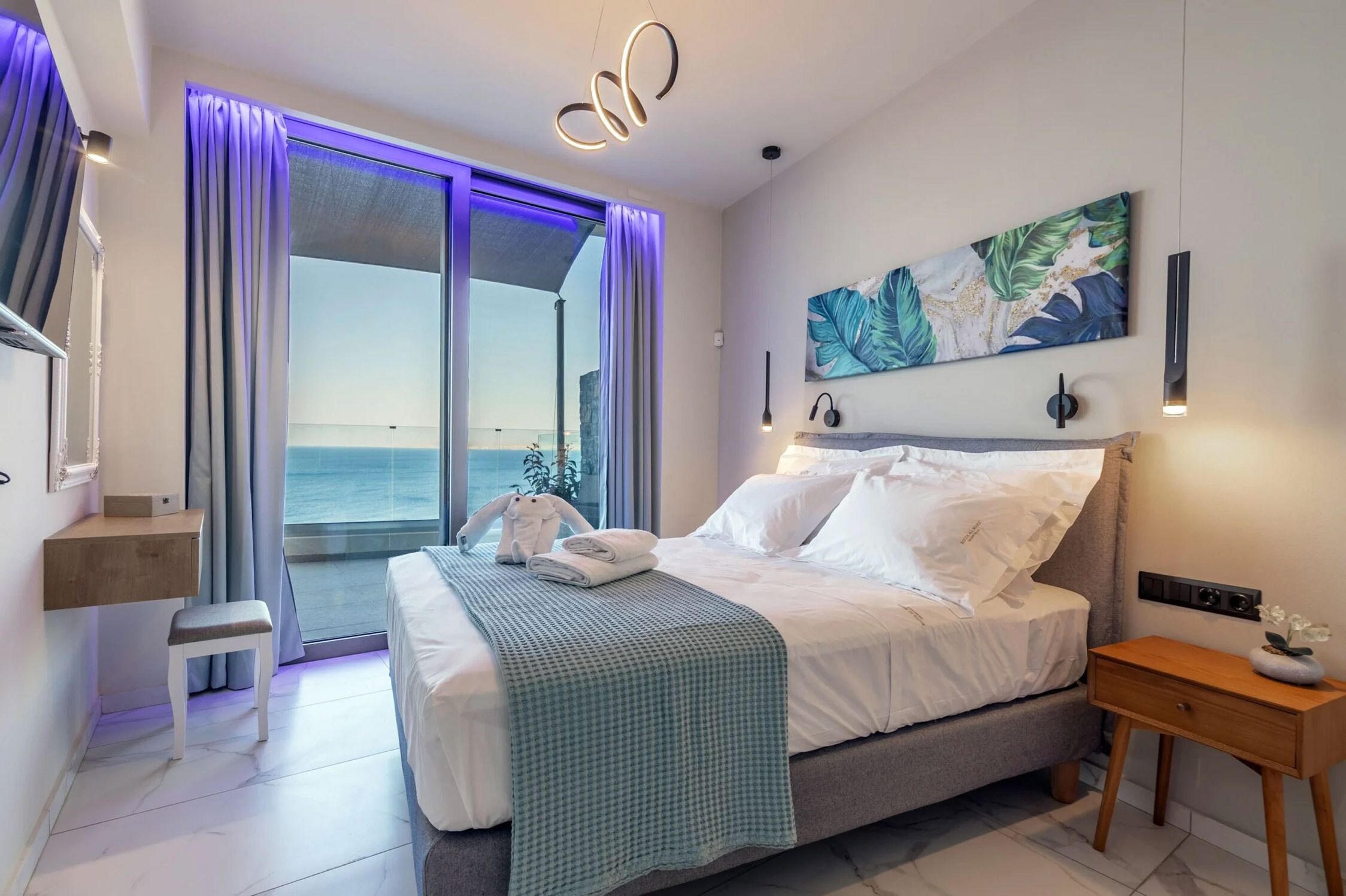 Luxury Villa, 2 Bedrooms, Sea View | Iron/ironing board, free WiFi