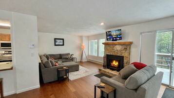 Télévision, cheminée, imprimantes