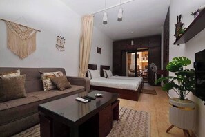 Chalé, 1 quarto, acessível, para fumantes | Sala de estar