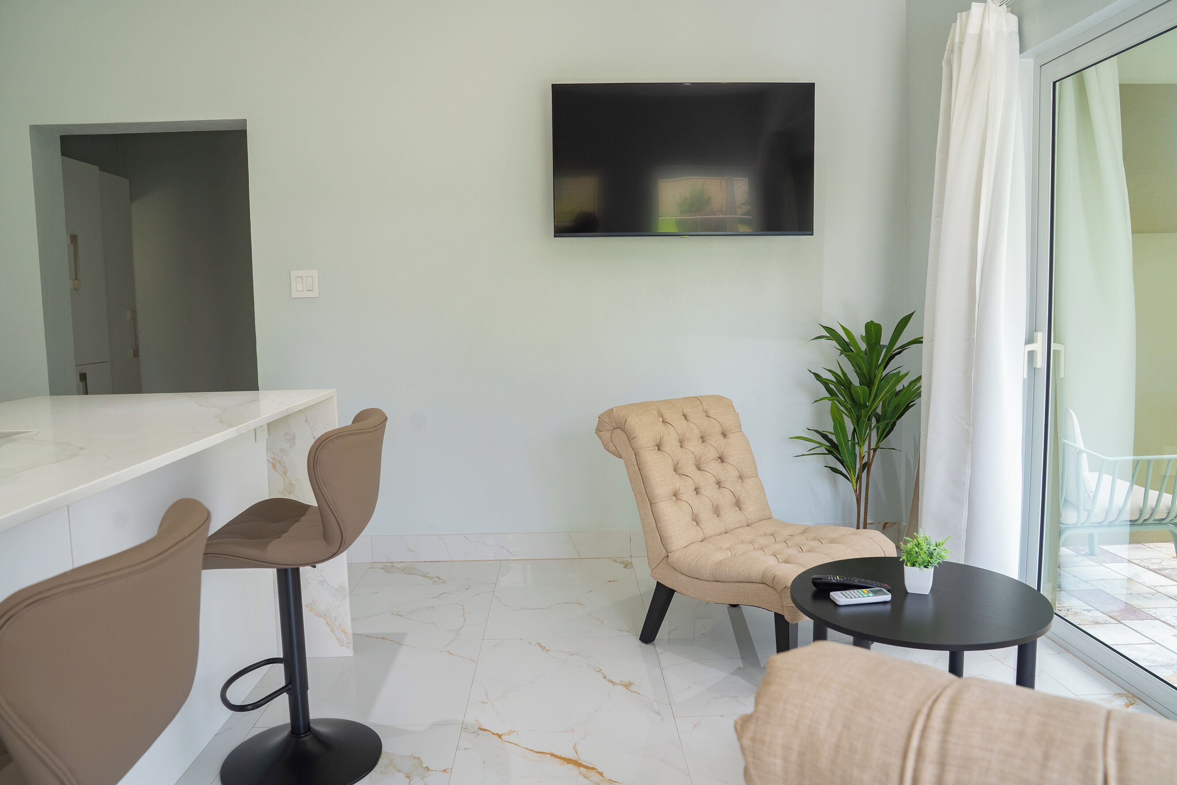 Villa, vue océan | Coin séjour