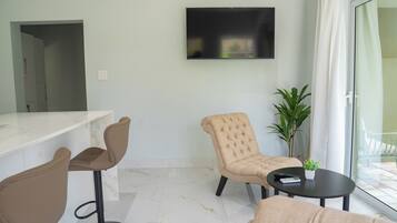 Villa, vue océan | Coin séjour