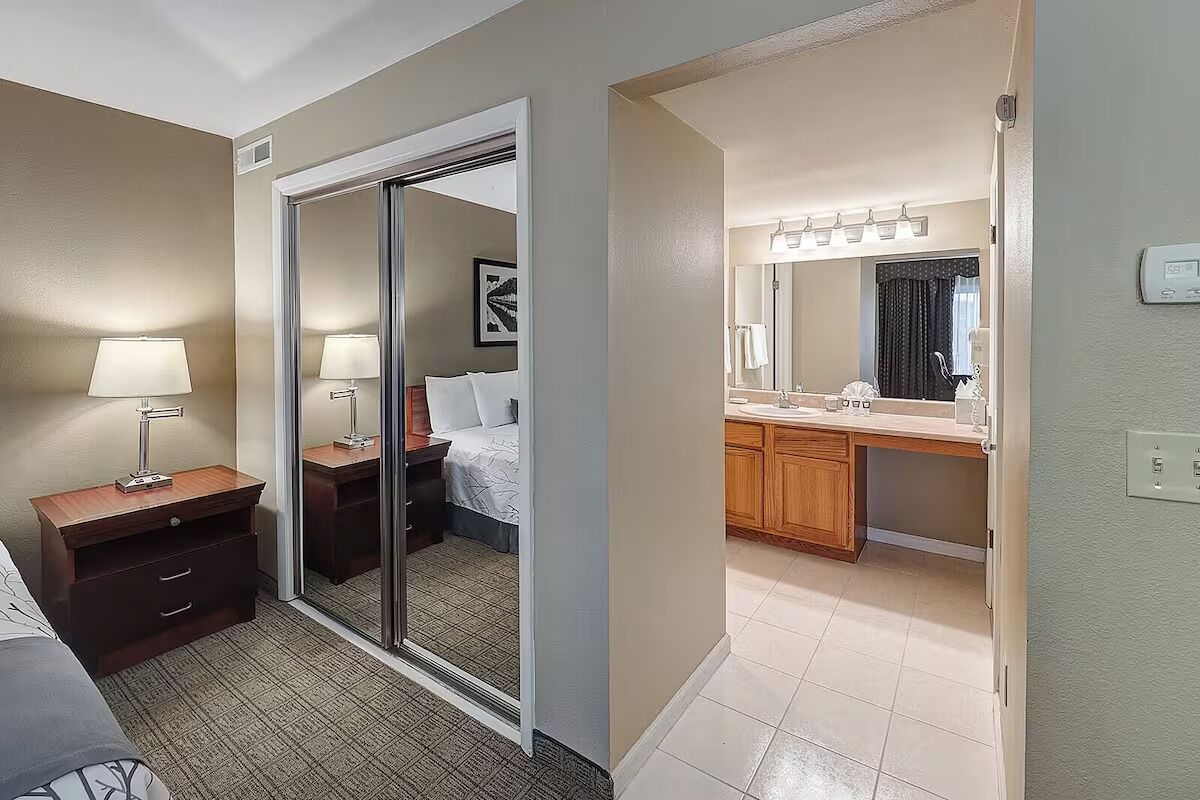 Bedroom. Interior and views may vary based on location and availability.