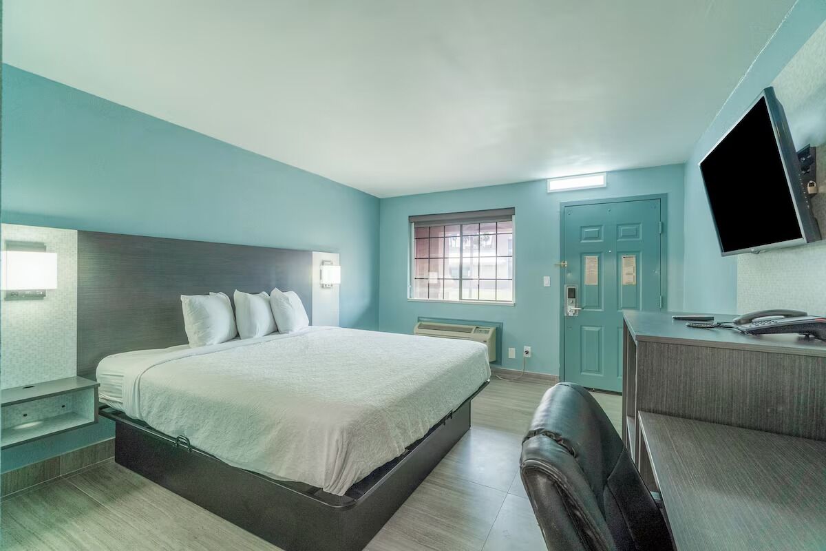 Bedroom. Interior and views may vary based on location and availability