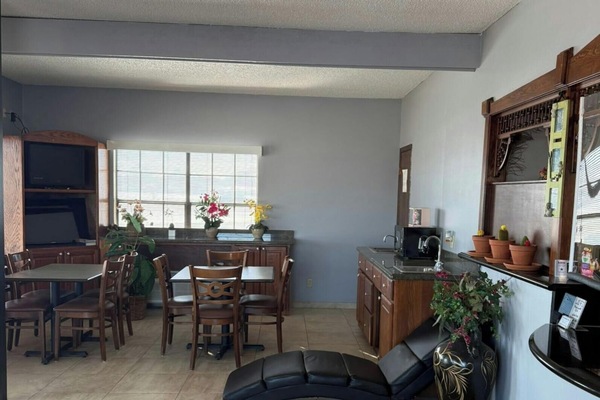 Settle in comfortably with lounge seating near the reception area.