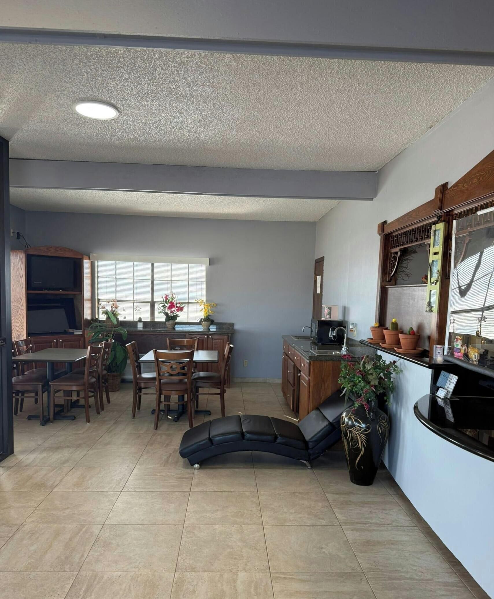 Settle in comfortably with lounge seating near the reception area.