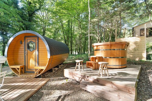 Tiny Home Beynac Lux dans la forêt 