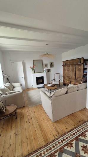 Smart TV, lareira, videogames, livros