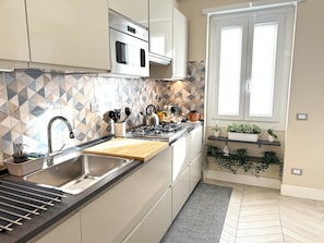 Microwave, oven, stovetop, dishwasher - Trastevere: Exclusive 2 Apartments 8 Bedrooms 16 PEOPLE (Roma)