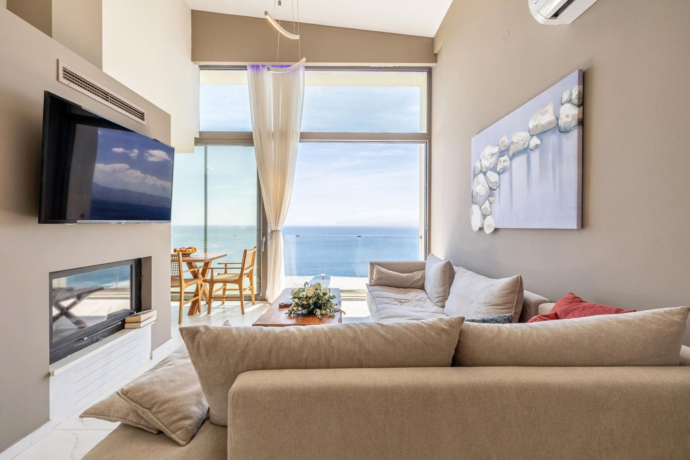 Luxury Villa, 2 Bedrooms, Private Pool, Ocean View | Living area