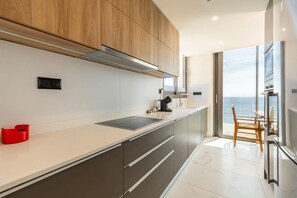 Luxury Villa, 2 Bedrooms, Private Pool, Ocean View | Private kitchen - Infinity Villa Crete (Malevizi)