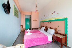 WiFi, bed sheets - Bed and Breakfast 'Double Room No 205 Sea View' with Sea View, Wi-Fi and Air Conditioning (Crete)