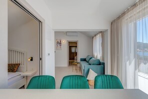 Luxury Penthouse, Sea View | Living area | 100-cm Smart TV with digital channels - 7 Olives Apartments (Rogoznica)