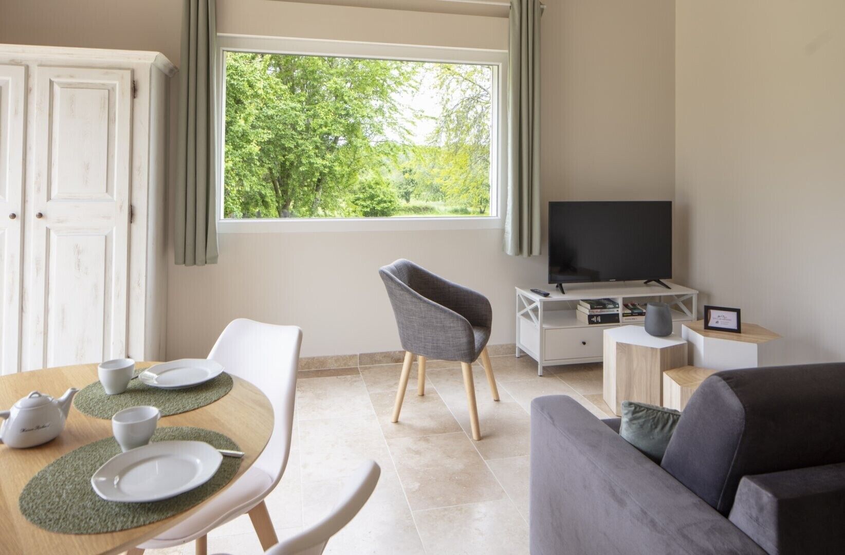 Télévision, table de tennis de table