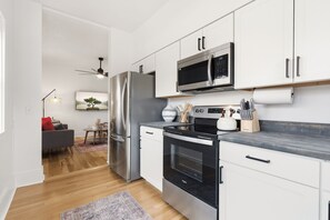 House, Multiple Beds, Patio, Garden View (701 Mathews St (Unit B)) | Private kitchen - Mathews House 4 King Beds Near CSU & Old Town (Fort Collins)