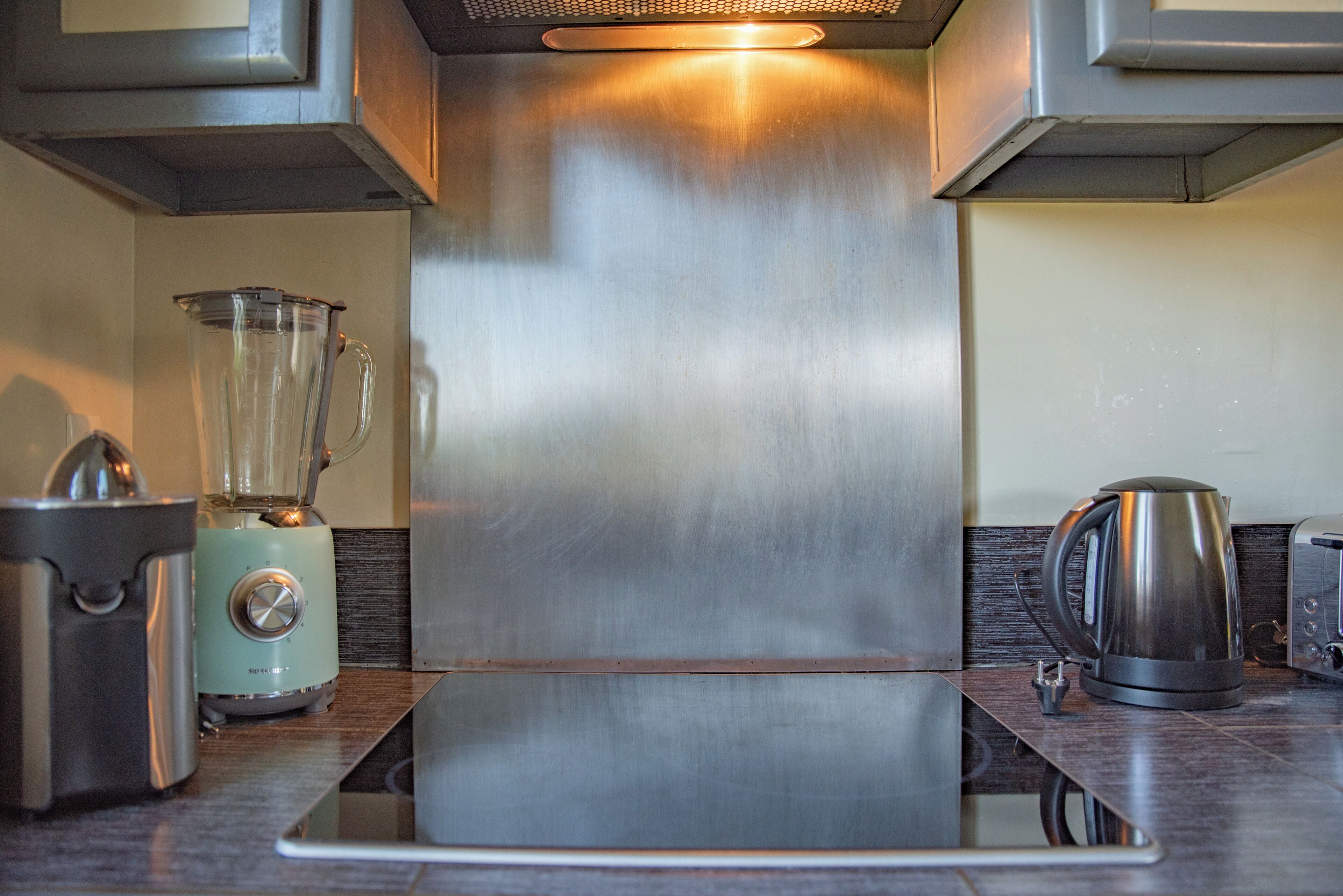 Fridge, stovetop, dishwasher, cookware/dishes/utensils