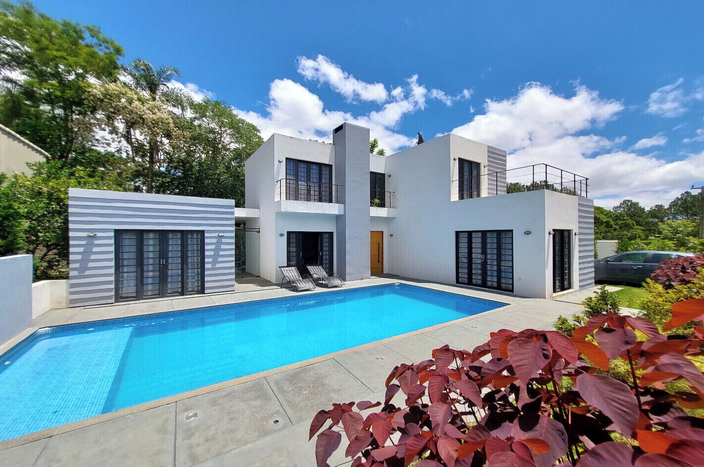 Piscina externa, piscina aquecida