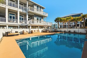Pool - 🌊6BR Waterfront Home | Private Pool + Game Room | Sleeps 14 | Ocean Overlook🌊 (Navarre)