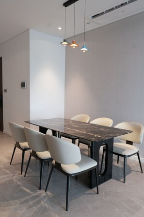 Family Apartment, 3 Bedrooms, Balcony, Park View | Living area - Metropole The Crest Thu Thiem Apartment (Thu Duc)