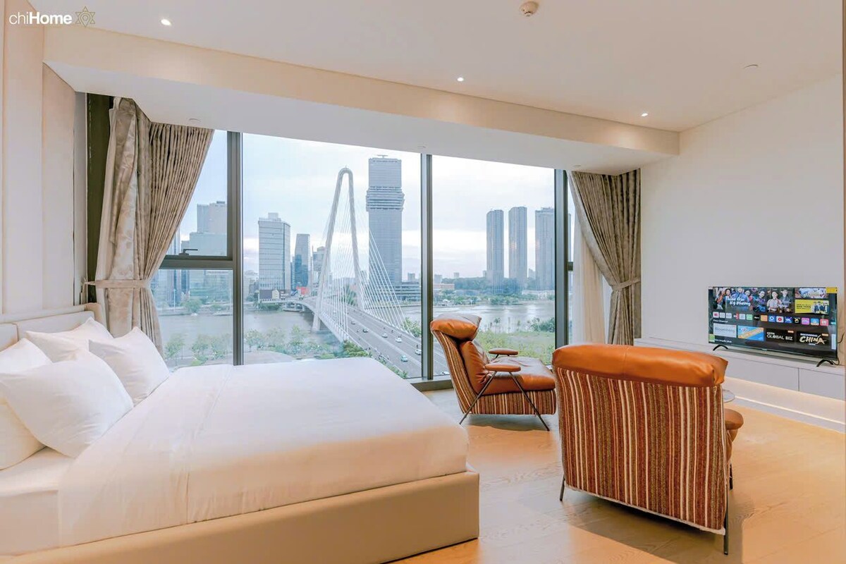Luxury Apart Daire, 4 Yatak Odası, Balkon, Park Manzaralı | Masa, ücretsiz kablosuz İnternet, çarşaf takımı 