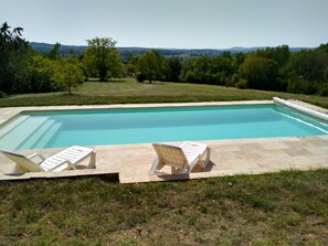 Outdoor pool - Country house and independent dovecote (Fumel)