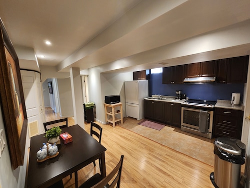 Private walkout large bedroom bsmnt Apt living, dining&kitchen and free parking 