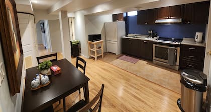 Private walkout large bedroom bsmnt Apt living, dining&kitchen and free parking