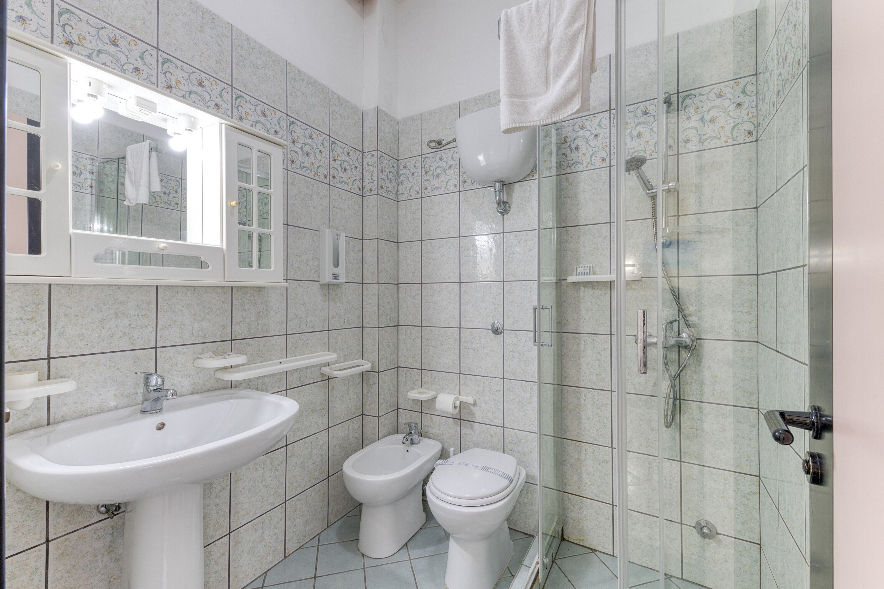 Dusche, Haartrockner, Handtücher