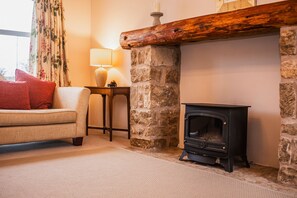 TV, fireplace - North Quarter Steading (No 11) | Kingsbarns (Kingsbarns)