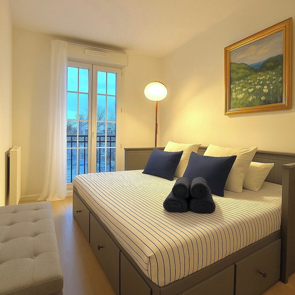 Desk, iron/ironing board, WiFi, bed sheets