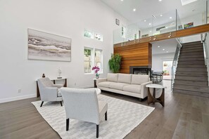 TV, fireplace, offices - Sherman Oaks 5BR | Valley Views by Colby & Conrad (Los Angeles)