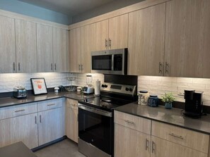 Microwave, oven, stovetop, dishwasher