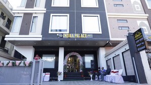 A hotel entrance with a sign reading "INDRA PALACE UNIT 2". - INDRA PALACE UNIT 2 (Jaipur)
