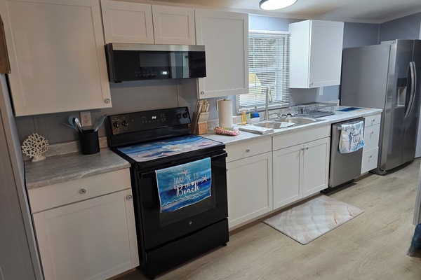 Microwave, oven, stovetop, dishwasher